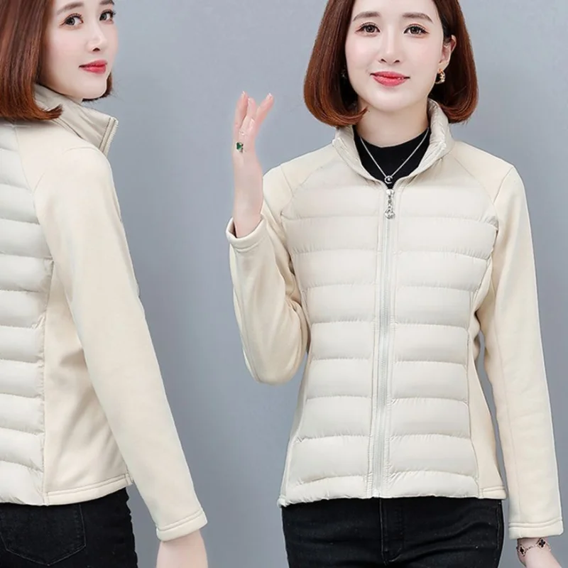 

2025 New Spor Slim Fit Cotton Jaet Lightweight Stand Collar Inner Warm Outer Autumn Winter Coat Polyester Fiber Inner