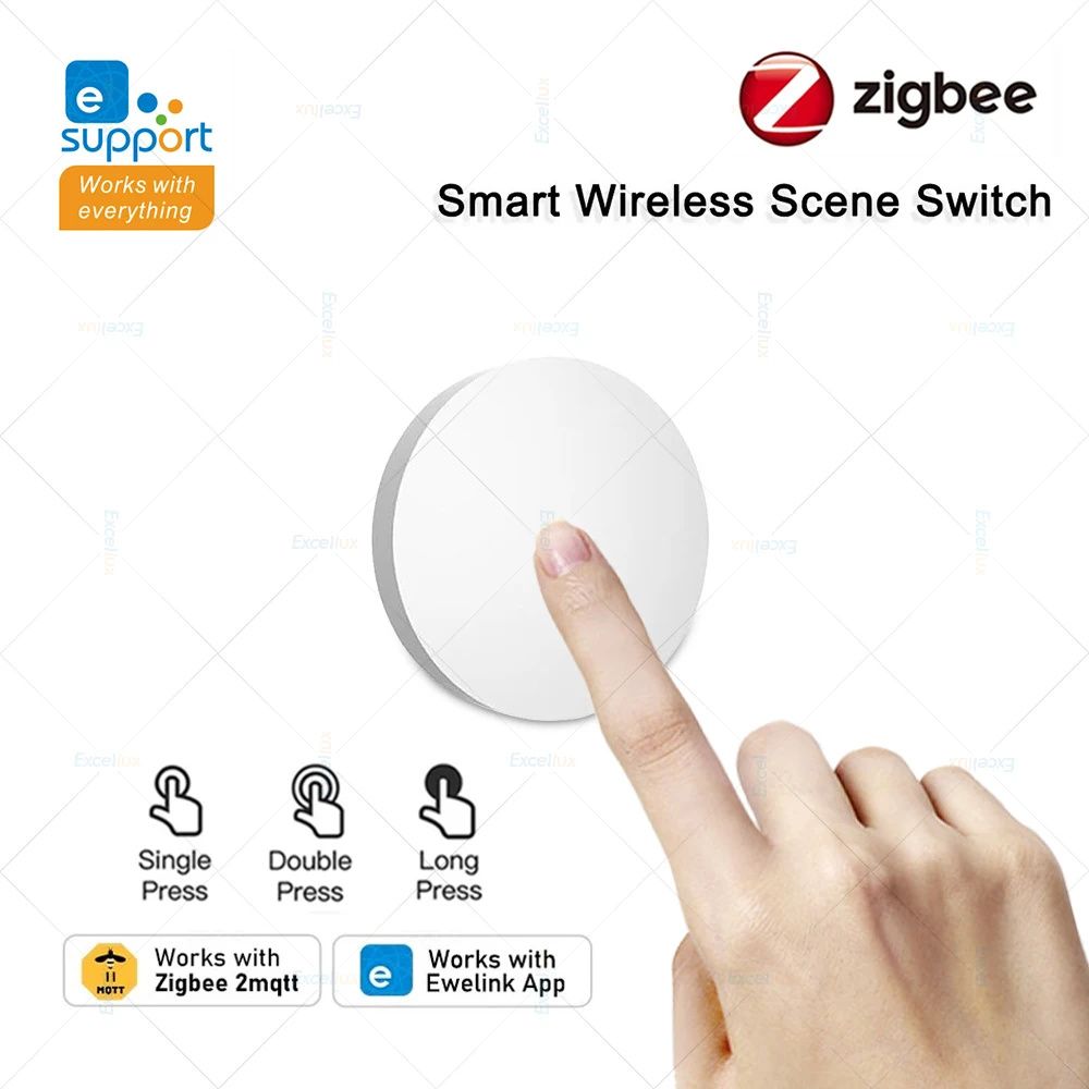 Przycisk ZigBee Przełącznik scen Inteligentne połączenie Inteligentny bezprzewodowy przełącznik ścienny Sterowanie Ewelink Współpracuje z Zigbee2MQTT