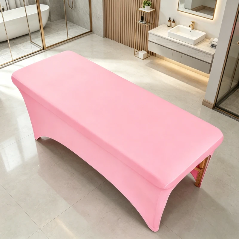 Hochelastische Schönheitssalon-Tischdecke Atmungsaktives Dehnbares Passgenaues Massageliegen-Laken Maschinenwaschbare Einfarbige Spa-Tischdecke – Detail 13