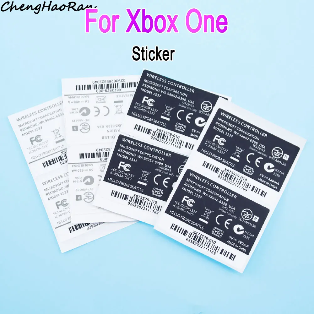 ChengHaoRan 2 PCS Black and White For Xbox one controller back sticker label seal controller sticker label