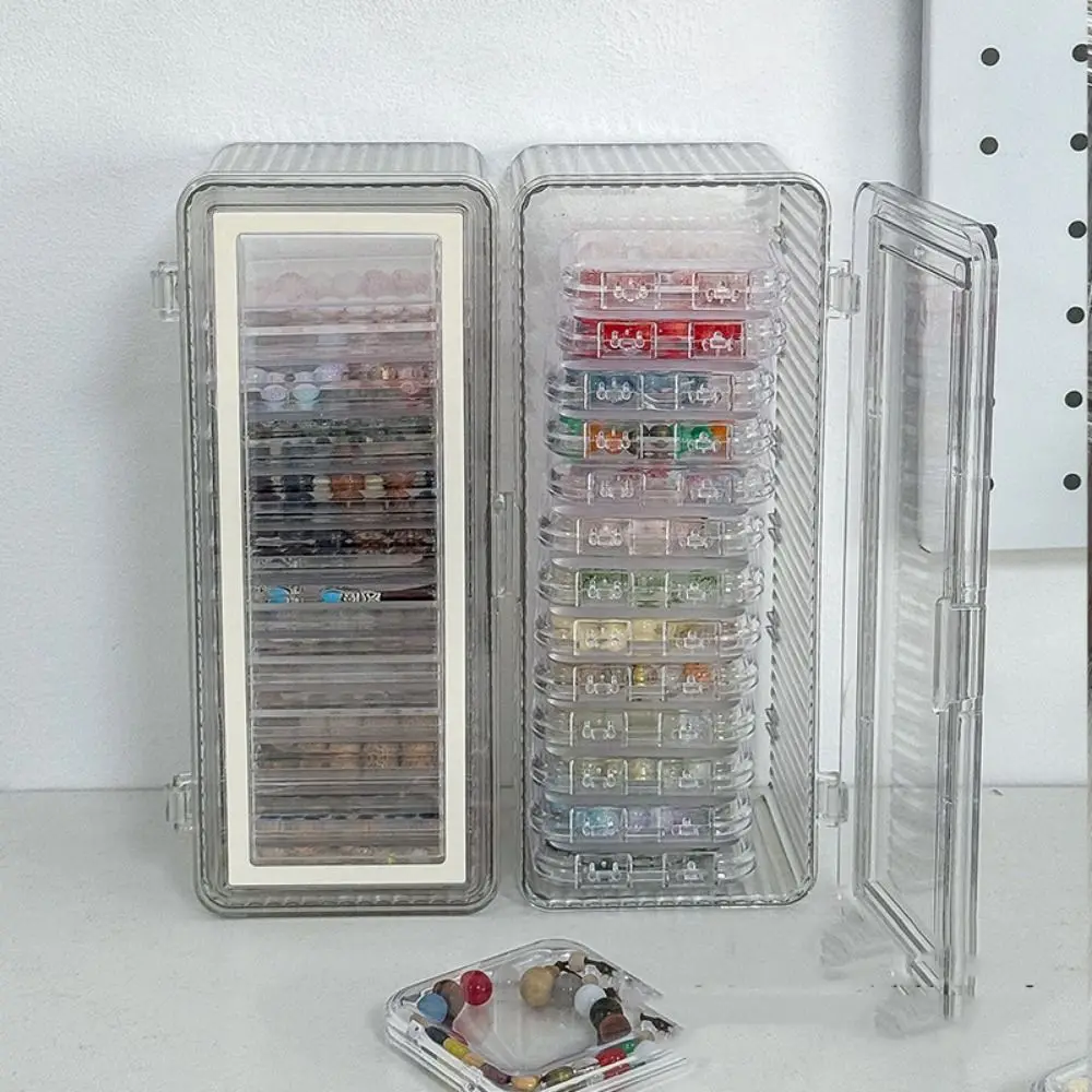 Acrylic Doll Clothing Storage Box Flip Top Transparent Coffee Capsule Storage Box Dustproof Stackable Dolls Clothes Storage Rack