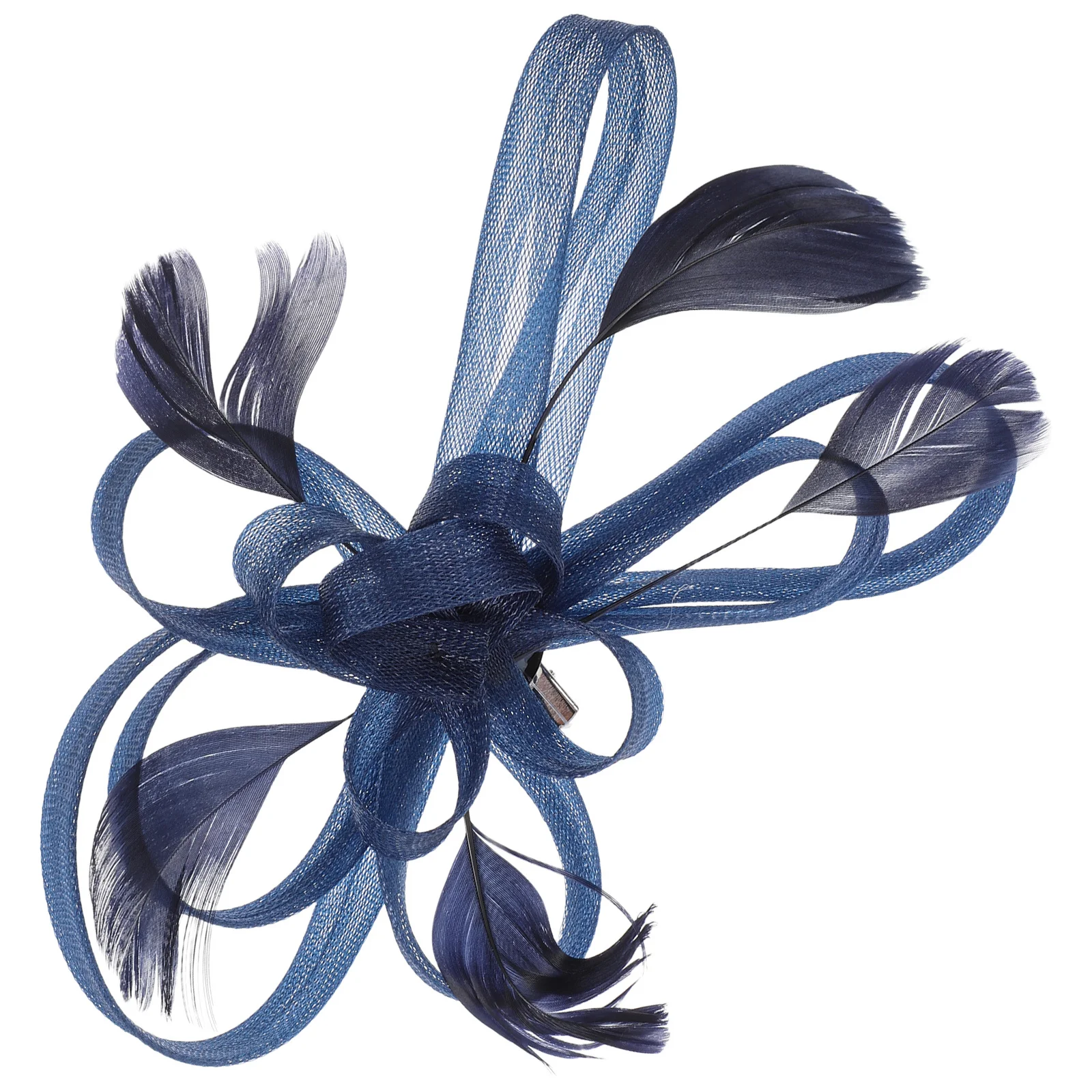 

Wedding Bridal Clip Navy Blue Bridal Hair Pin Mesh Headpiece Formal Party Banquet Accessories Elegant Fascinator