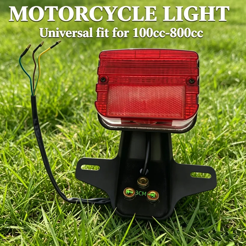 Motorcycle Tail Lamp for Honda Lifan Dayang Dayun Zongshen Loncin Jialing Senke for CG125 LF150 LX200 Red/Clear Brake Stop Light