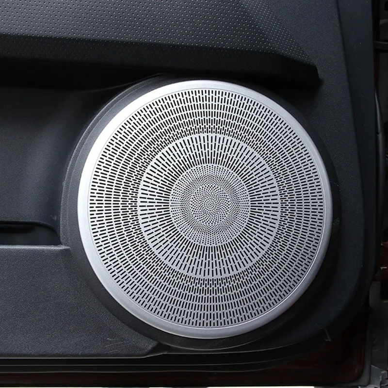 2Pcs Car Stainless Steel Trunk Audio Speaker Tweeters Grille Decoration Frame Cover For Toyota FJ Cruiser 2007-2021