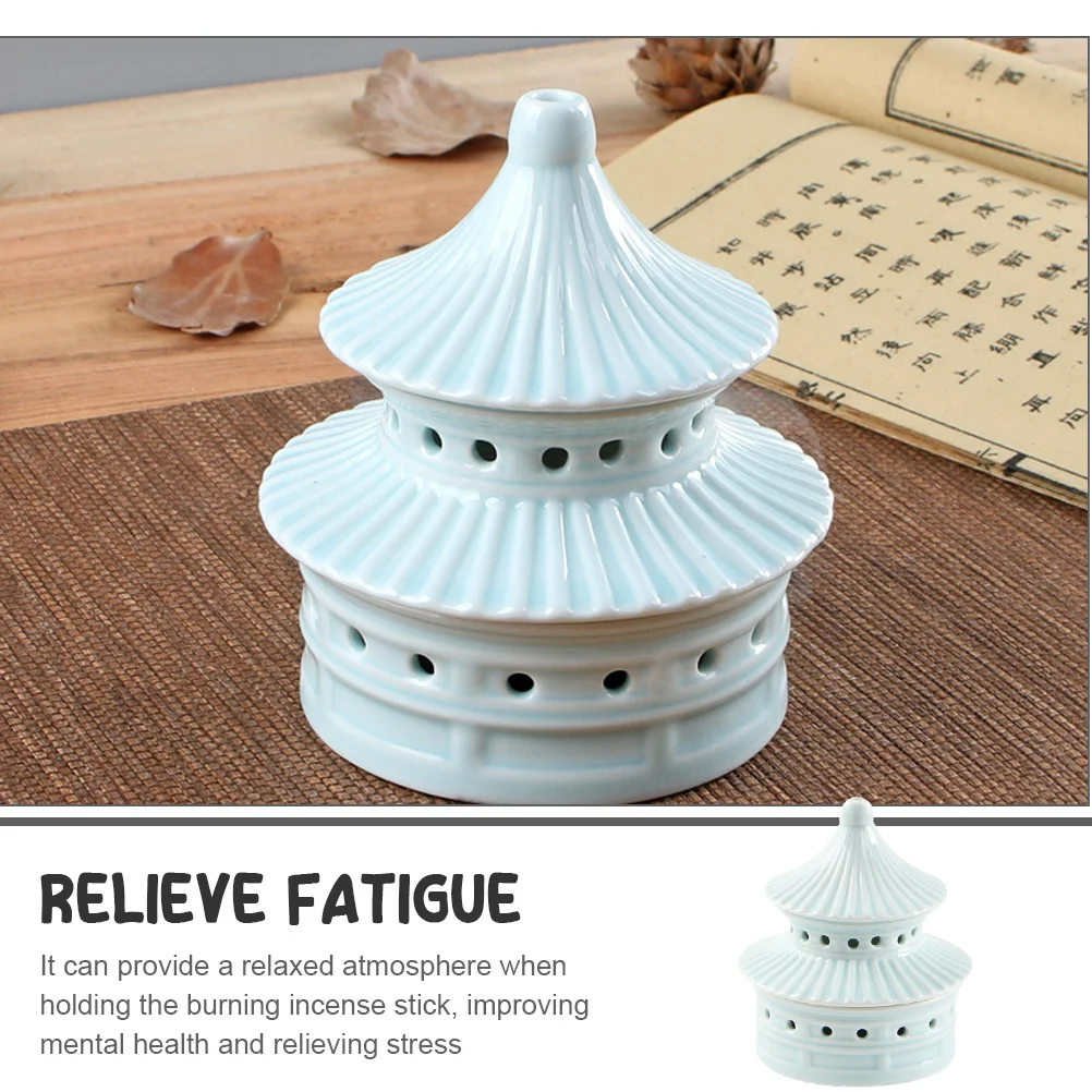 

Retro Decor Vintage Incense Burner Holder Decorative Censer Room Accessories Temple Ceramic