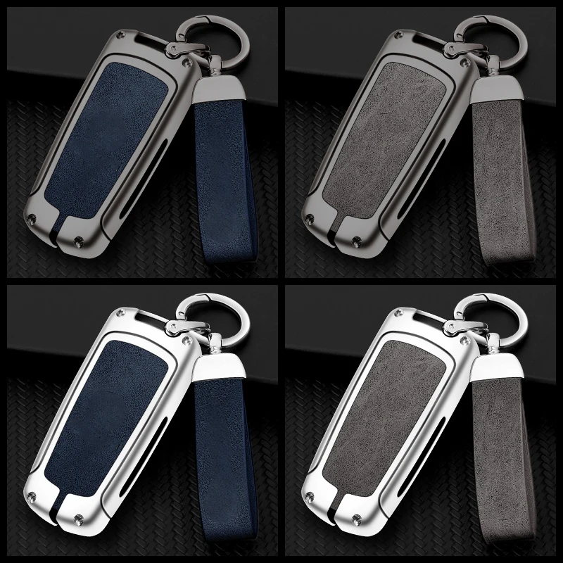 Metal Leather Car Key Cover Case Shell for Volkswagen VW CC Passat B6 B7 Passat 3C CC Maogotan R36 B5 B7L Auto Key Accessories