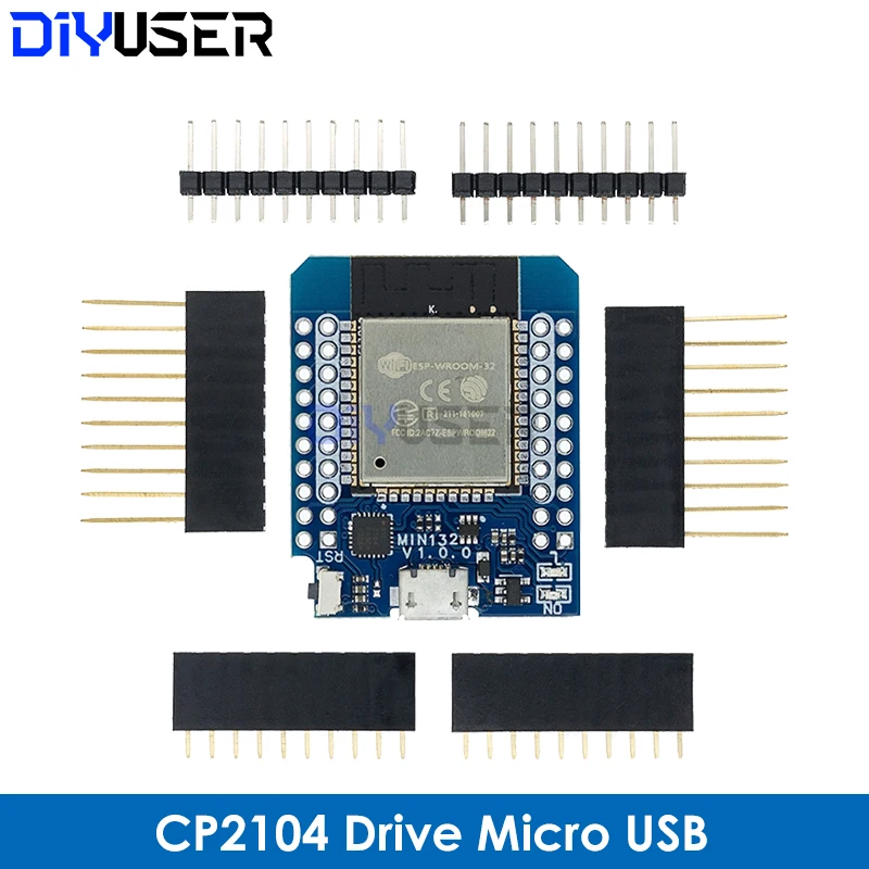 Per Wemos Mini D1 ESP8266 ESP32 ESP-32S WIFI Bluetooth CP2104 modulo scheda di sviluppo per Arduino con pin