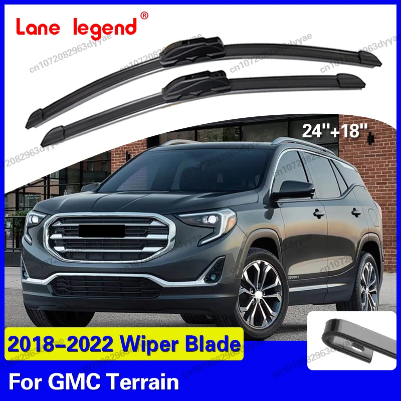 

2pcs For GMC Terrain 2018-2022 Front Windshield Wiper Blades 2019 2020 2021 Windscreen Window Accessories 24"+18"