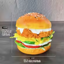 Realistic Fake Hamburger Model PU Material Food Display Prop (1PC) for Photography Decoration Restaurant Window Display Party - AliExpress