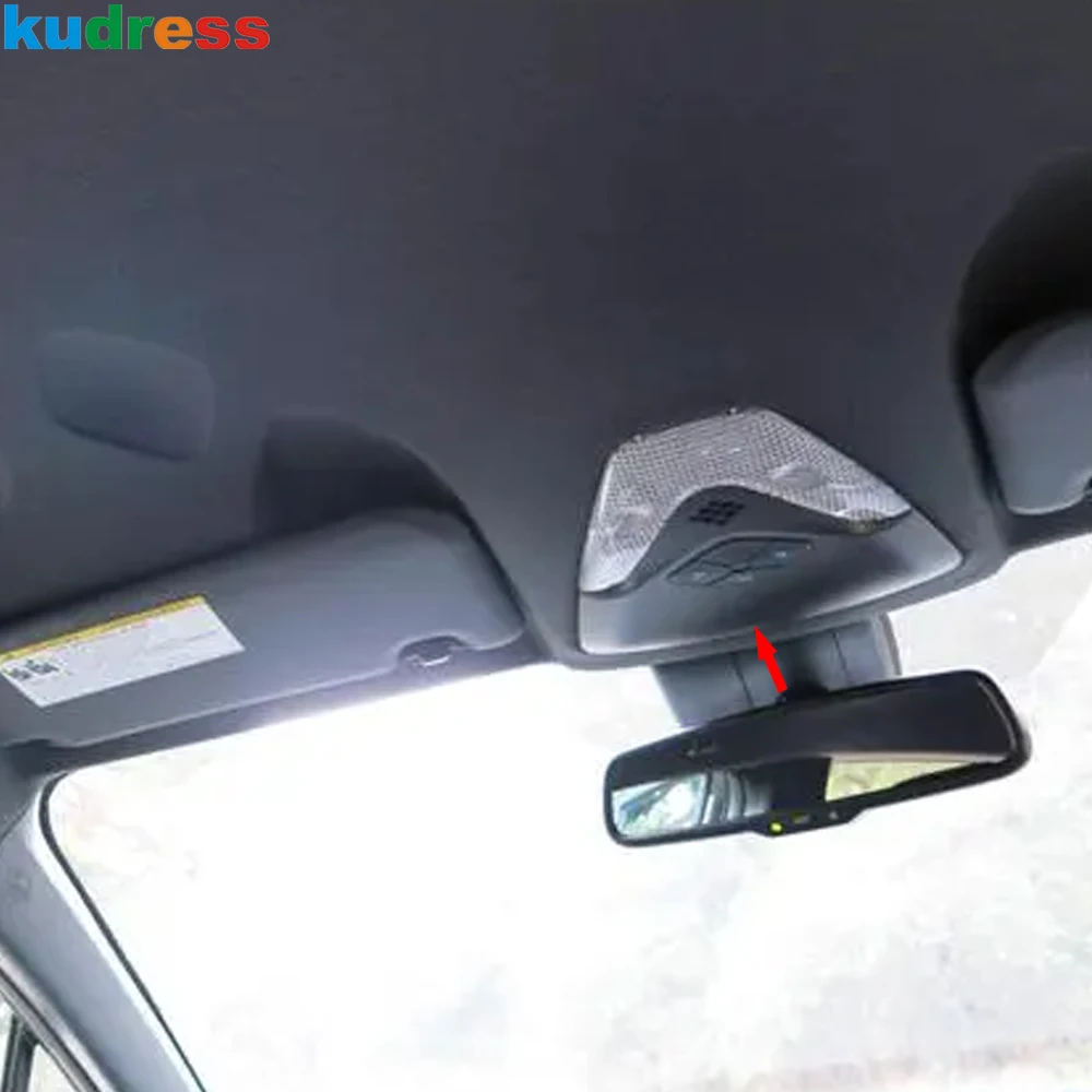 Car Front Roof Reading Light Lamp Panel Cover Trim For Toyota CHR C-HR 2016 2017 2018 2019 Carbon Fiber Interior Accessories