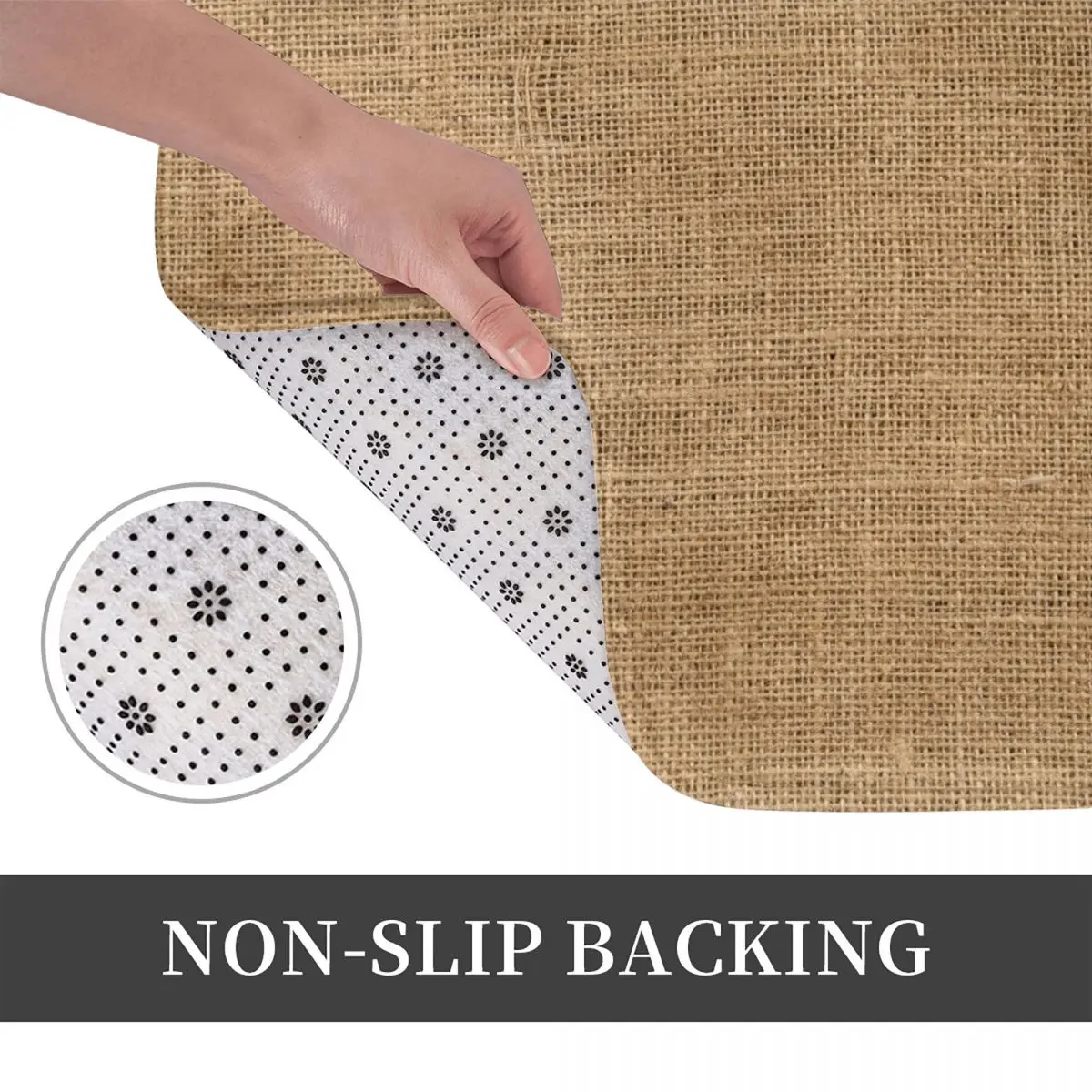 Braided Rattan Wood Wicker Non-slip Doormat Floor Mat Absorbent Mat Carpet Rug for Kitchen Entrance Home Balcony Footpad Mats
