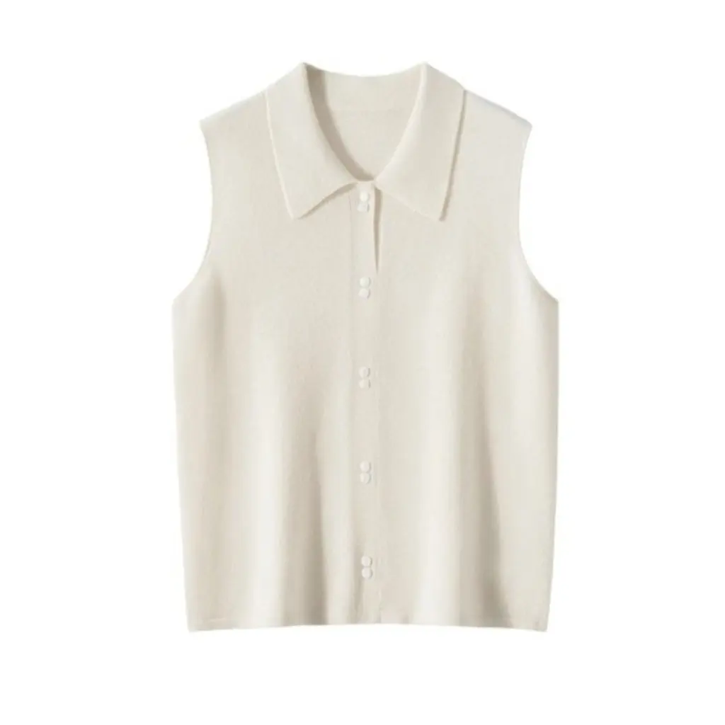 

Summer New Women's V-Neck Knitwear Top Sleeveless Sweater Vest Casual Bottoming Shirt Fashionable Trendy Women's Clothing