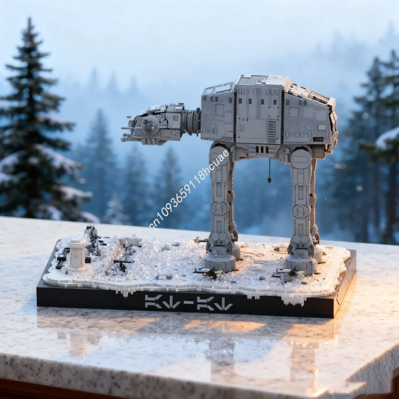 

7747 шт. MOC Assault Hoth UCS AT-AT Дисплей Модель Строительные блоки Звездная битва Сборная игрушка DIY Идея Дети День рождения Рождественские подарки