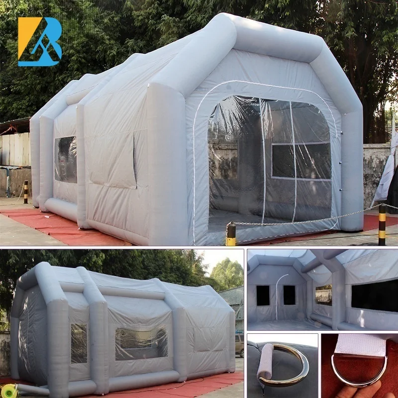 Mobile Environmental Solutions Inflatable Paint Booth Grey Large Inflatable Paint Tent for Cars Toys