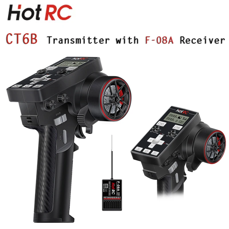 

HOT RC CT-6B 2,4 ГГц 8-канальный передатчик, пульт дистанционного управления CT6B с приемником F-08A для радиоуправляемой модели автомобиля, лодки, самолета, квадрокоптера, детали
