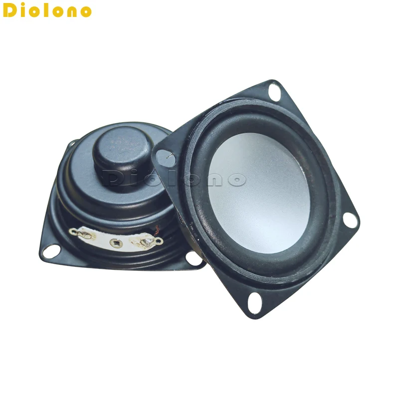 2pcs 4Ohm 5W Loudspeaker 53MM 52mm 2inch Square Running Machine Speaker 18MM Internal Magnetic Foam Edge Silvery Cap Height 25MM