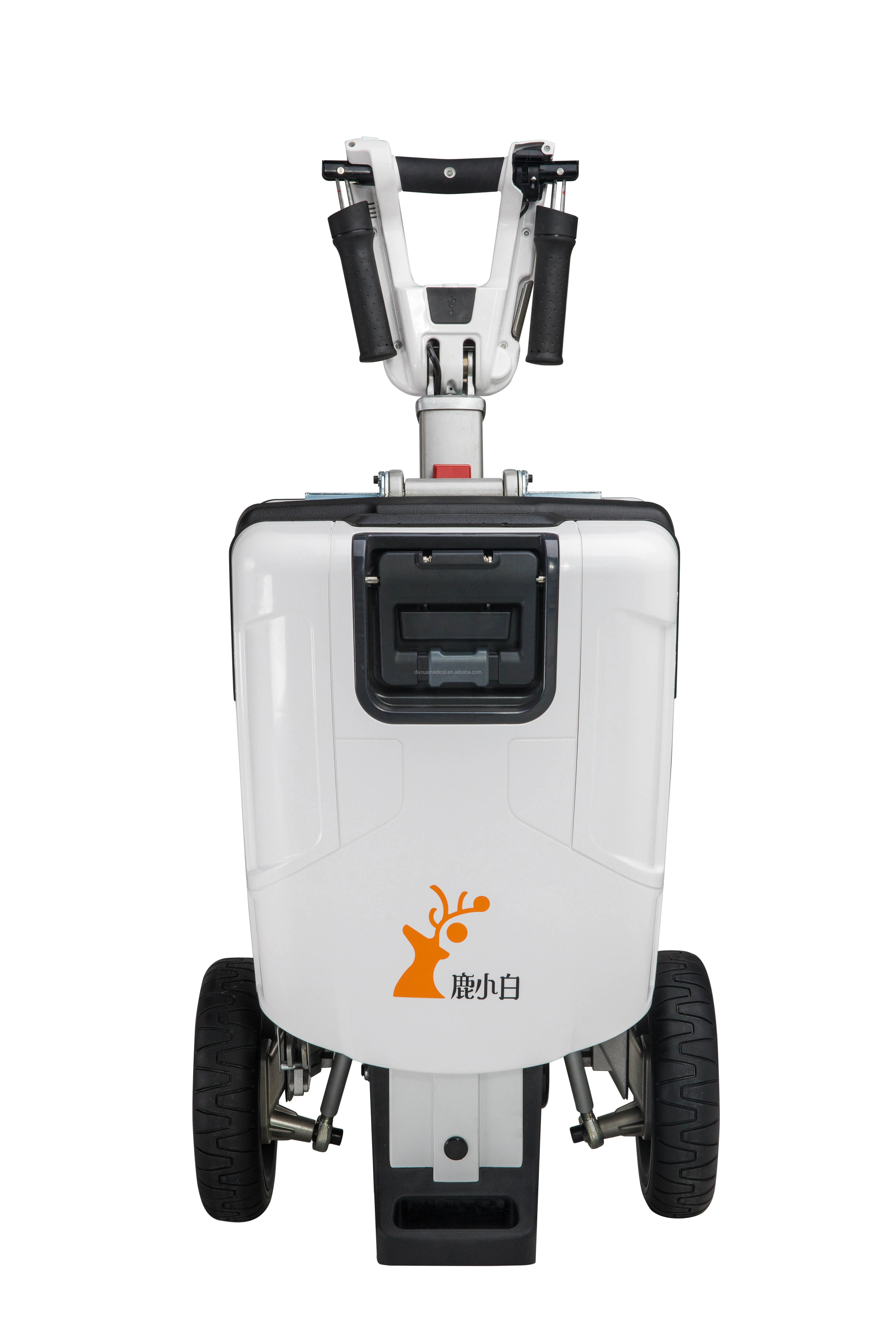 Neue modische, zusammenklappbare dreirädrige Elektroroller-Lithiumbatterie kann am Flugzeug getragen werden