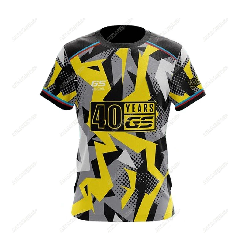 Motorrad Racing Men's Quick Dry Yellow Shirt Do Not Fade Motorcycle Summer For BMW GS 40 Years T-Shirt ADVENTURE Motorsport