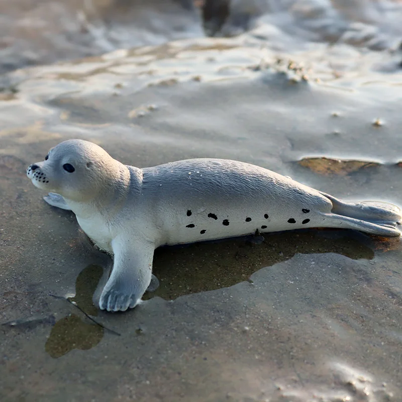 Oenux Sea Life Animals Dolphin Crab Shark Turtle Model Action Figures Figurines Ocean Marine Aquarium Miniature Education Toys