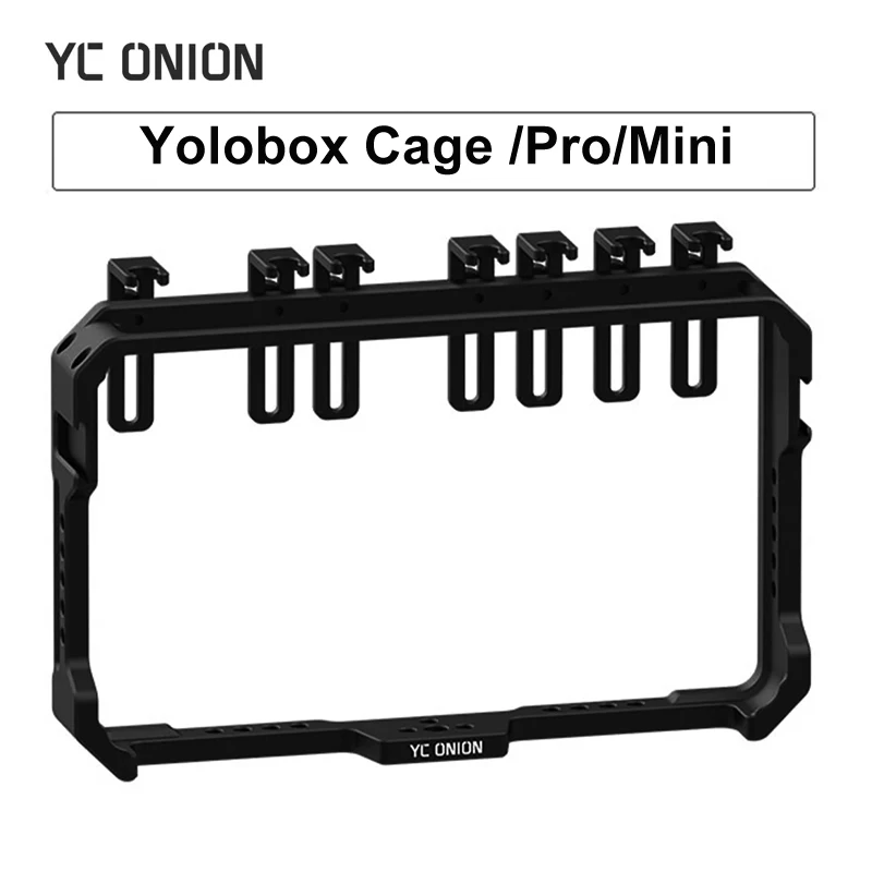 YC Onion Monitor Cage for YoloBox Pro with Adjustable Cord Clamp and Rich Expansion Port