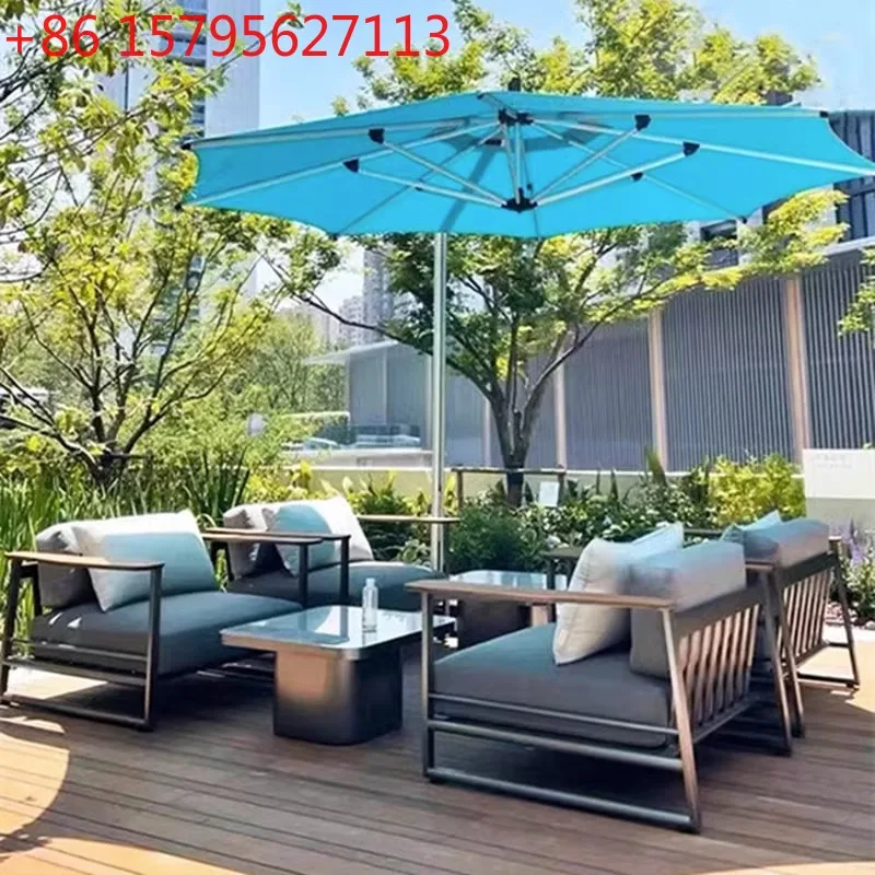 

Outdoor sofa aluminum alloy sunscreen waterproof leisure villa courtyard overhead floor sales department hotel double chair