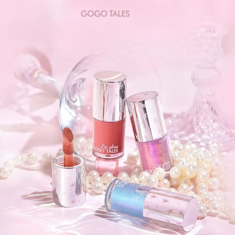 GOGO TALES Mirror Water Gloss Lip Gloss Pouting Not Easy To Stick To The Cupfading Lipstick Light Makeupfine Shimme Mekup