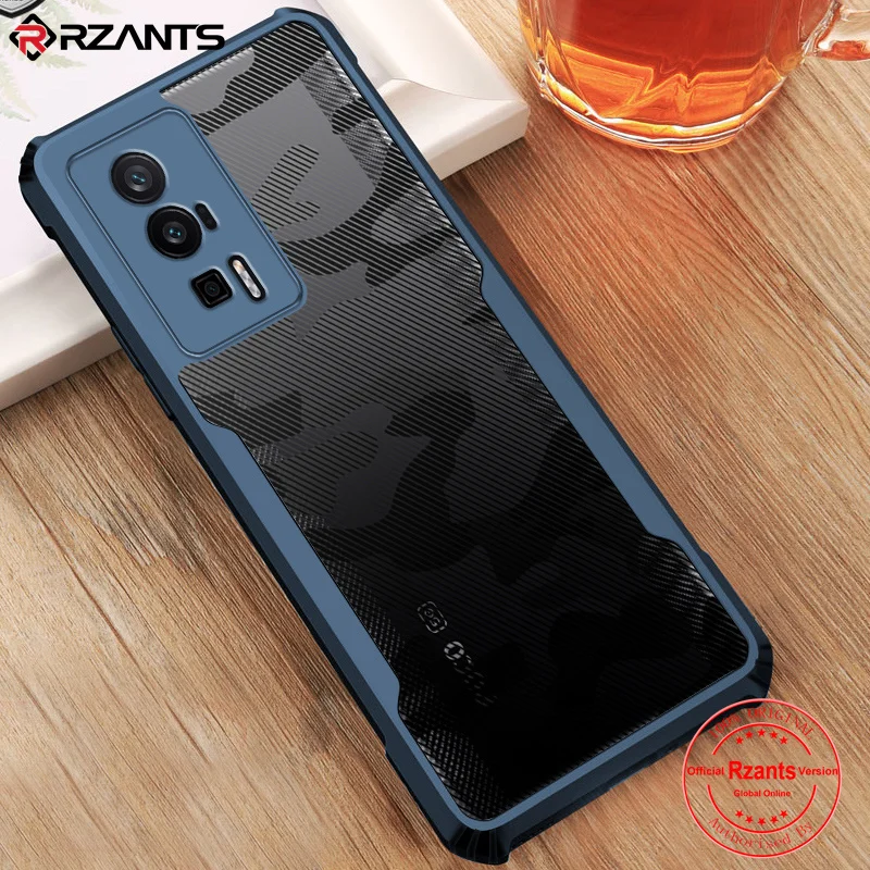 Rzants For Xiaomi Poco F5 Pro Redmi K60 Pro Case Hard Camouflage Cover TPU Frame Bumper Half Clear Phone Shel