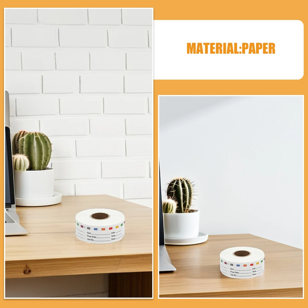2 Rolls Date Labels for Food Storage Removable Freezer Stickers Container Jar Labeling Pantry Organization Simple Design Optimal