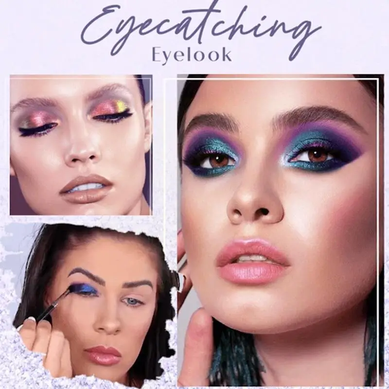 Chameleon Eyeshadow Light Changing Pigment Glitter Eyeshadow Long-lasting Cosmetic Stage Makeup Eye Makeup E4W0