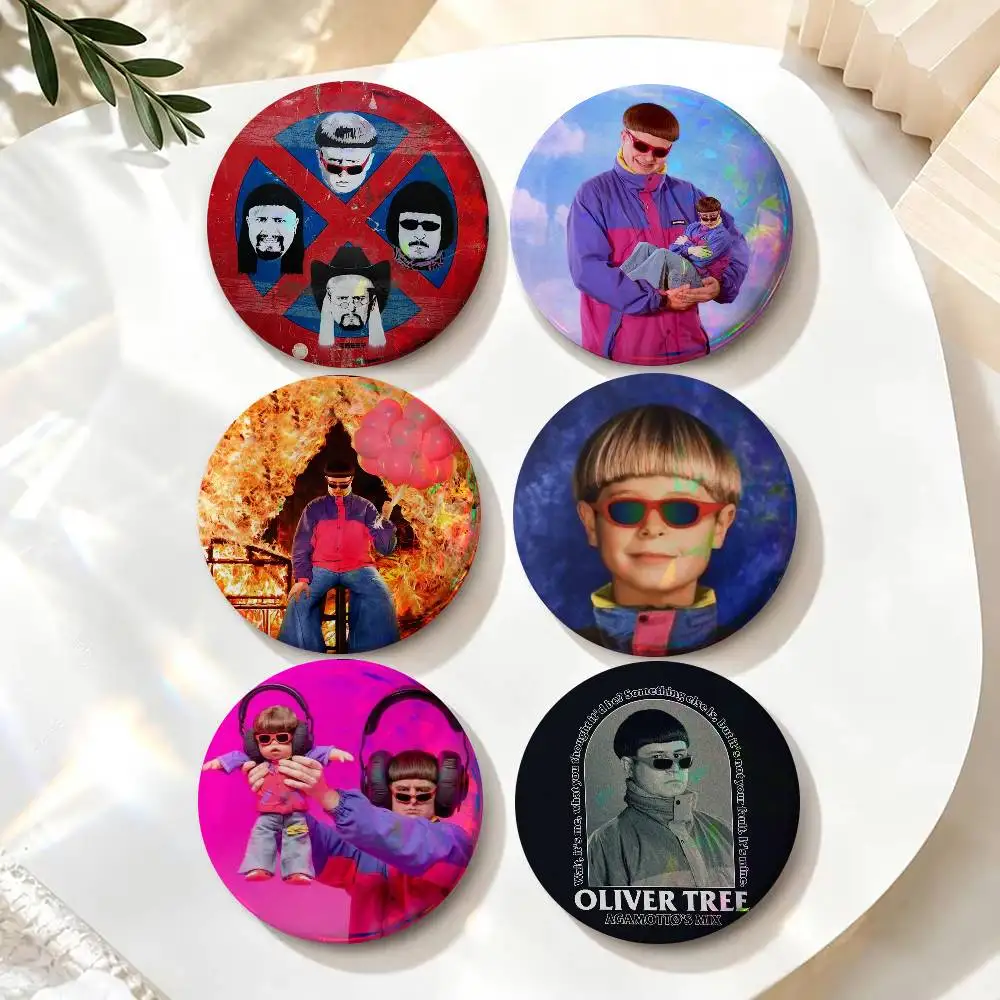 Hot Singer O-Oliver Tree album  Round Badge Game Figure Button Pin Tinplate Brooch Clothes Bag Accessories Friends Gift