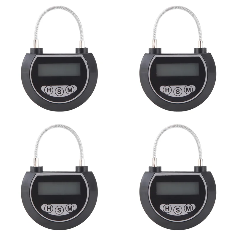 B04B-4X Electronic Time Lock Timer Lock Container Multi Function Time Lock Bin For Toys Black