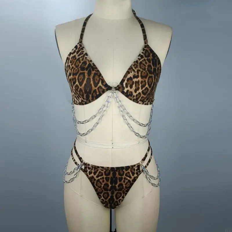 2pcs مجموعة swimsuits سلسلة مثير بدلة الاستحمام مثلث بيكيني مجموعة الشاطئ #5