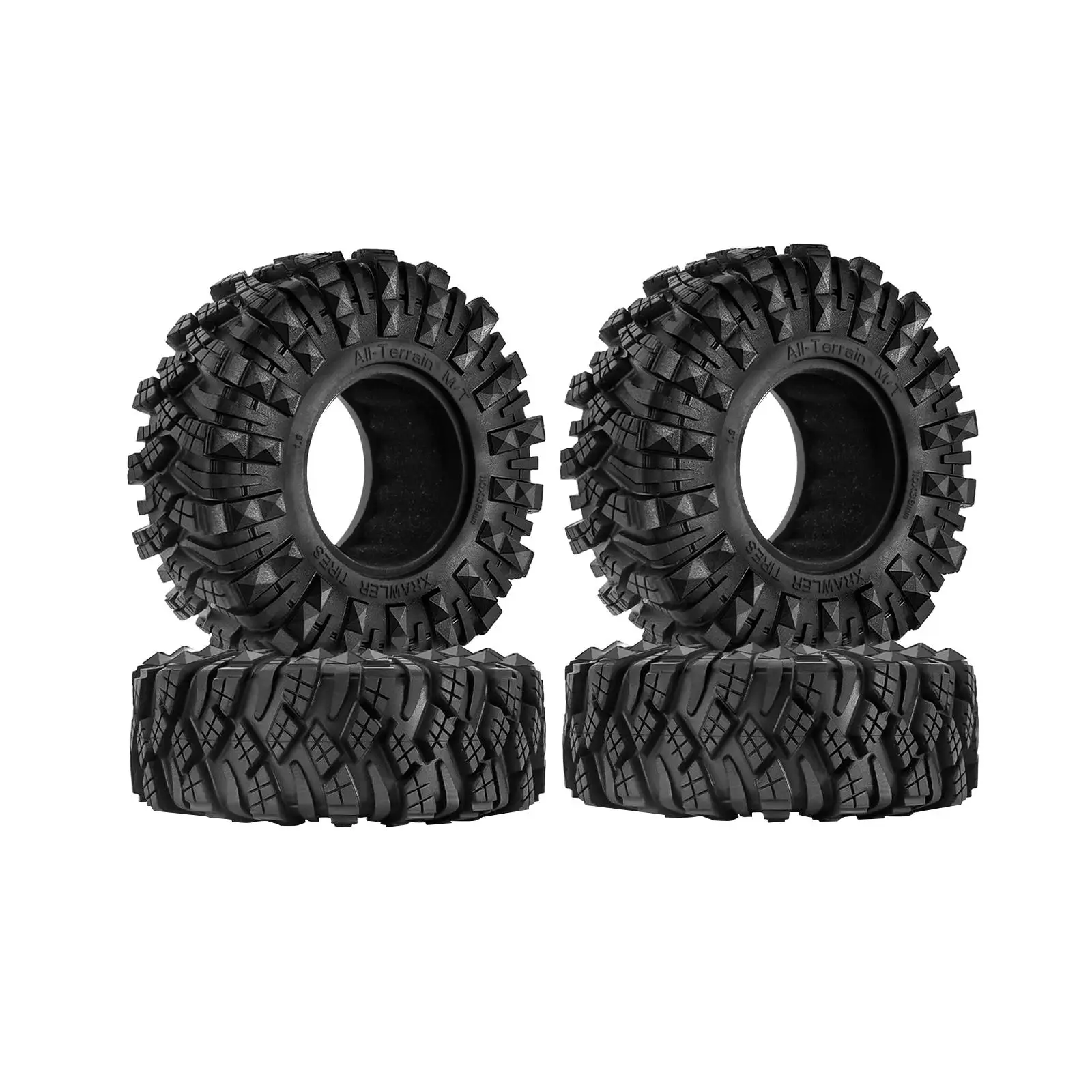 4 piezas neumáticos de goma 1:10 piezas de mejora neumáticos trepador de control remoto neumático de rueda para D90