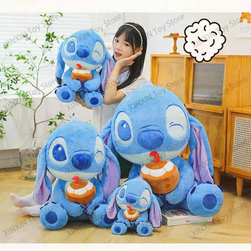 

Плюшевая игрушка Disney Stitch в виде кокоса, 60 см, милый аниме-персонаж, мягкая подушка-обнимашка для детей и взрослых, подарок на день рождения
