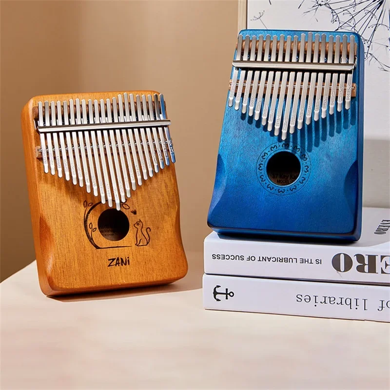 Kalimba 17/21 Key Professional Thumb Piano Solid Wood Mahogany Veneer African Folk Keyboard Musical Instrument Carlimba Gift