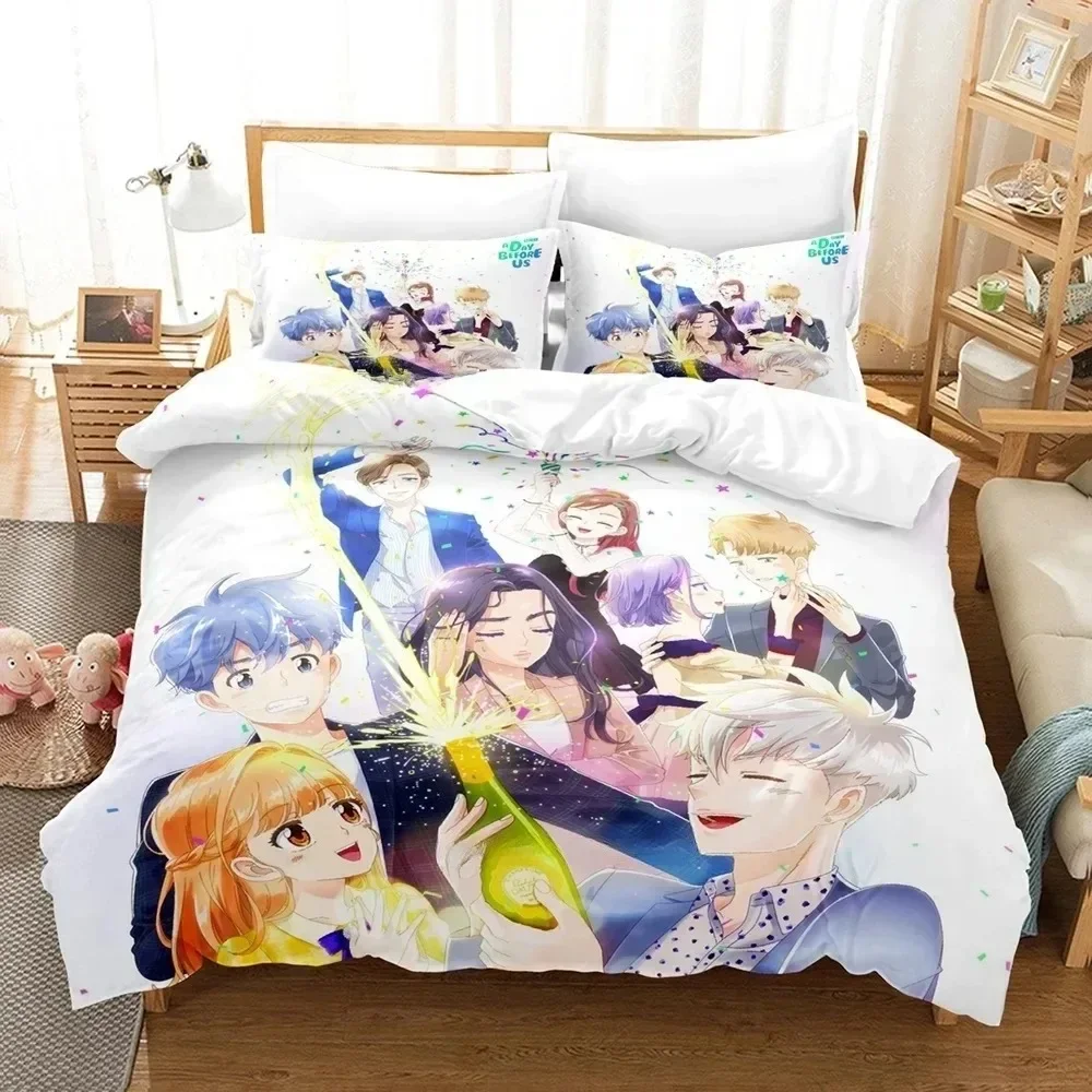 3D Anime A Day Before Us Bedding Set For Bedroom Soft Modern Bedspreads Comefortable Kids Duvet Cover Quilt Cover And Pillowcase