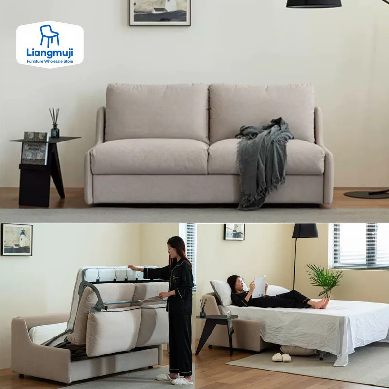 

Modern Simple High-Grade Sofa Bed Small Household With Mattress Foldable Living Room Study Balcony Multifunctional Double Sofa B
