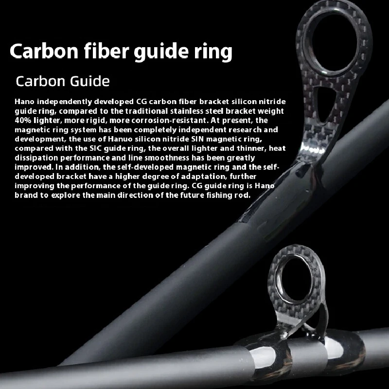 Caña Butterfly Casting Hanoink – Carbono, lance largo para pesca - imagen 4