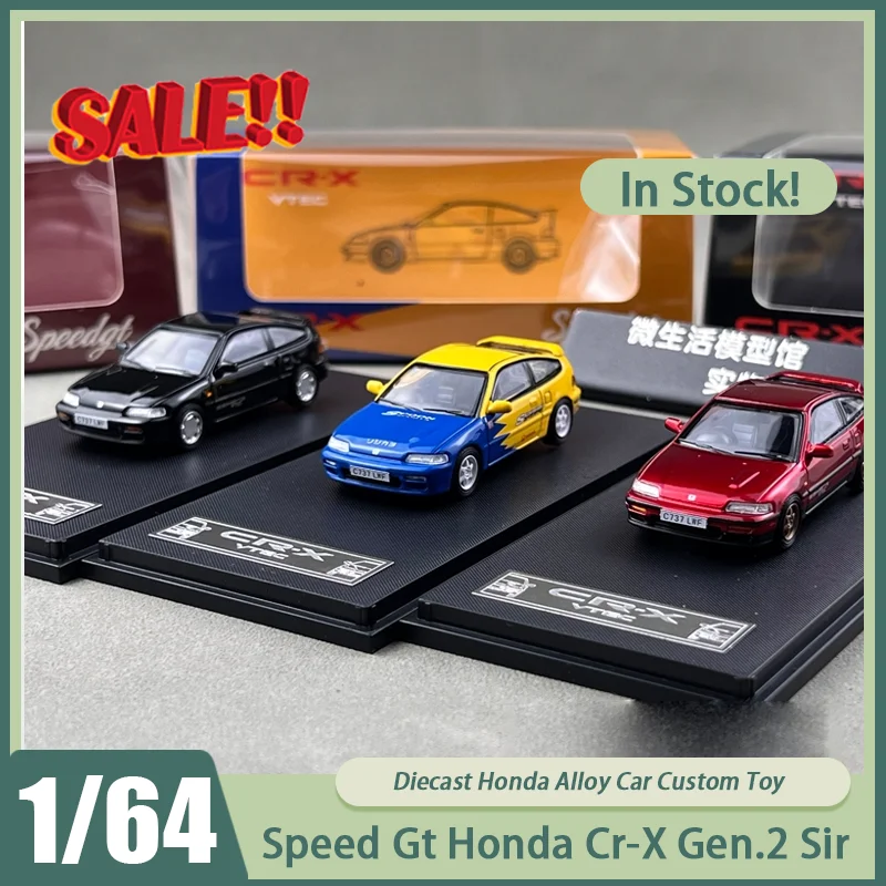 

New In Stock Speed Gt 1:64 Honda Cr-X 2nd Generation Sir Alloy Car Diecast Honda Ornaments Custom Toys Kids Christmas Gift