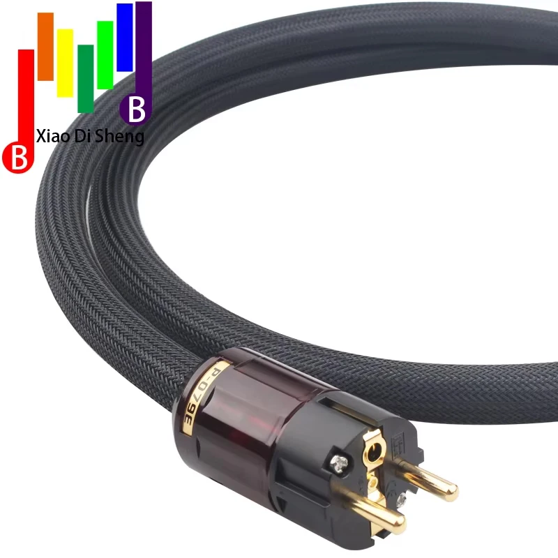 الصوت مرحبا نهاية Hifi مكبر للصوت OFC النحاس النقي Schuko اليورو الاتحاد الأوروبي + IEC التيار المتناوب أنثى ذكر مطلية بالذهب قابس طاقة سلك كابل الطاقة