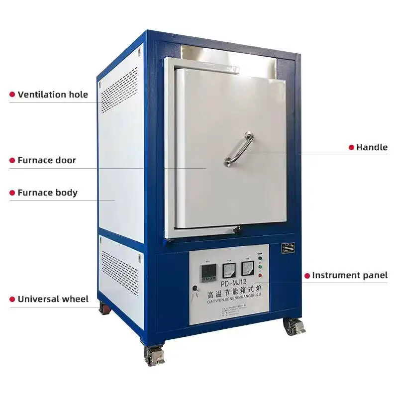 Laboratory Double Shell Programmable 1200C High-temperature Box-type Electric Sintering Furnace 50 Segment