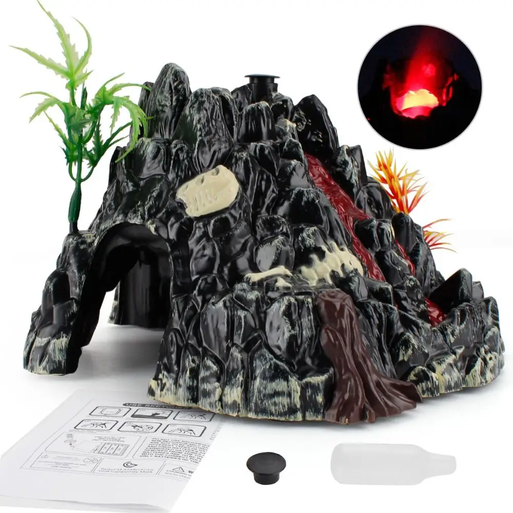PVC Spray Volcano Model Light Electric Safety Material Dinosaur Simulation Volcano Dinosaur Sound Simple Installation