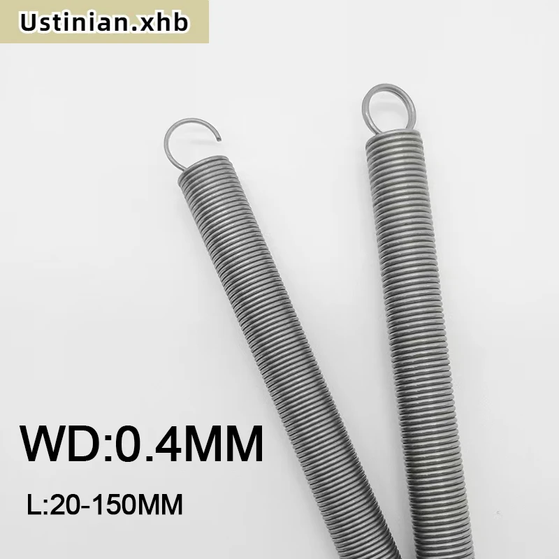 Precision 304 SS Open/Closed End Tension Spring, 0.4mm Wire Dia, Durable Spring for Electronic Device Assembly