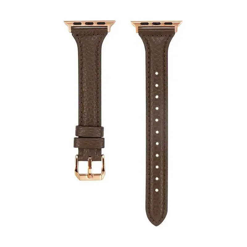 حزام جلدي صغير الخصر لساعة أبل S10 9 8 7 6 SE 5 38/40/41/42/44/45/46/49 مللي متر IWatch Ultra سوار