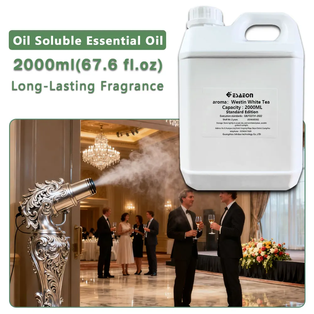 ESAEON Essential Oils - For All Waterless Aromatherapy Machines, Hotel Aroma Machine Oil, Westin White Tea - 2000ML (67.6 fl.oz)