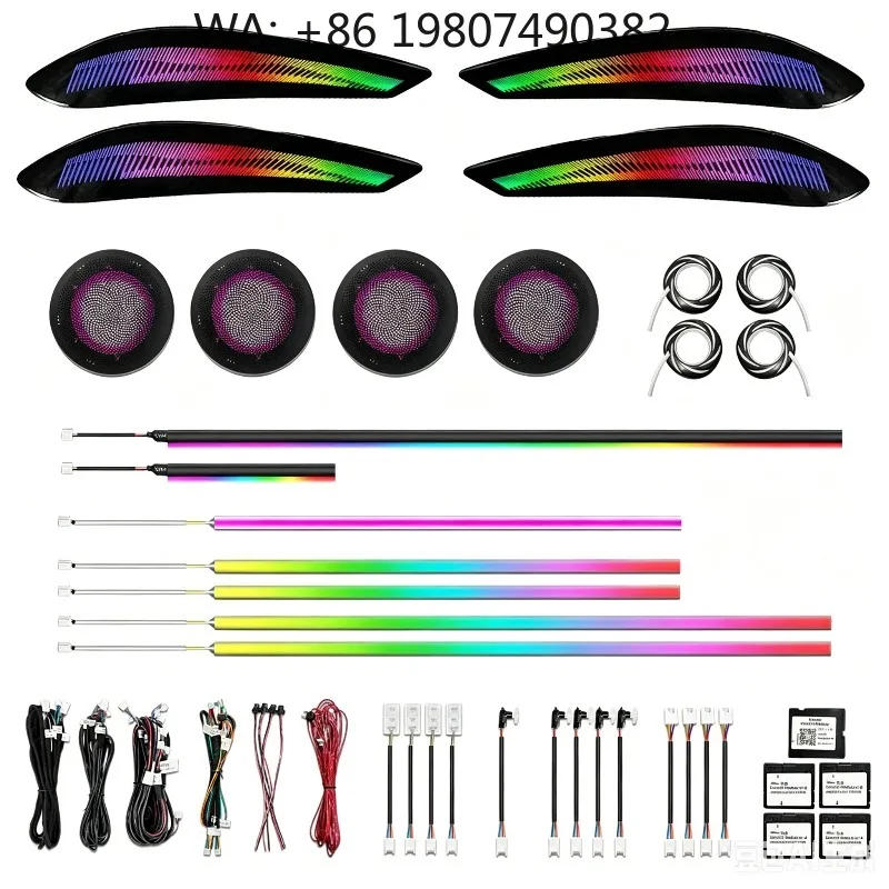 Lâmpada de Atmosfera LED Dinâmica de 64 Cores Estilo OEM F22 F23, Faixa de Luz Ambiente Interna Compatível com M240i Série 2 Coupé, Acessório de Decor