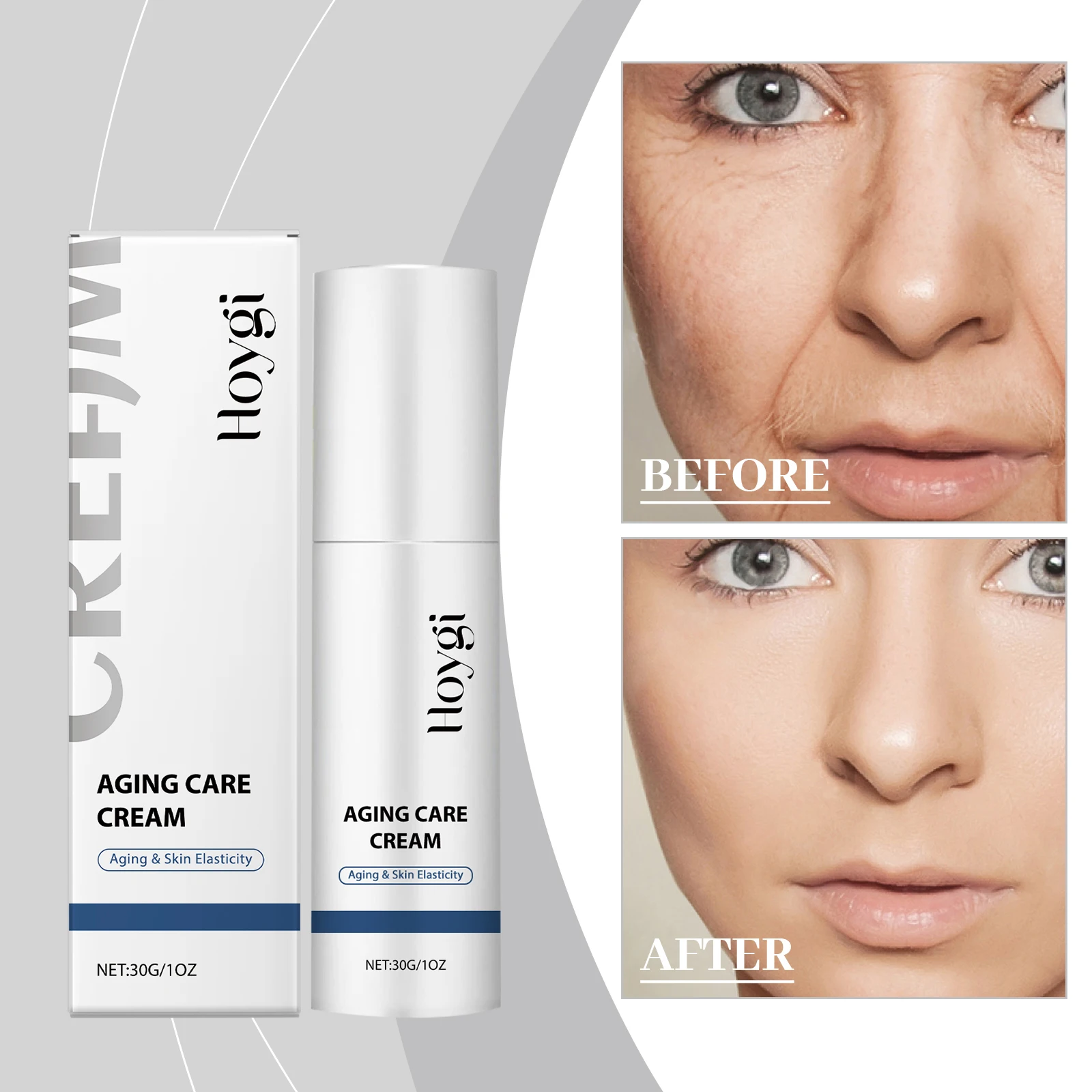 Krem pielęgnacyjny przeciwstarzeniowy - nawilżający krem ​​do twarzy z peptydami, ujędrniający i zwiększający elastyczność