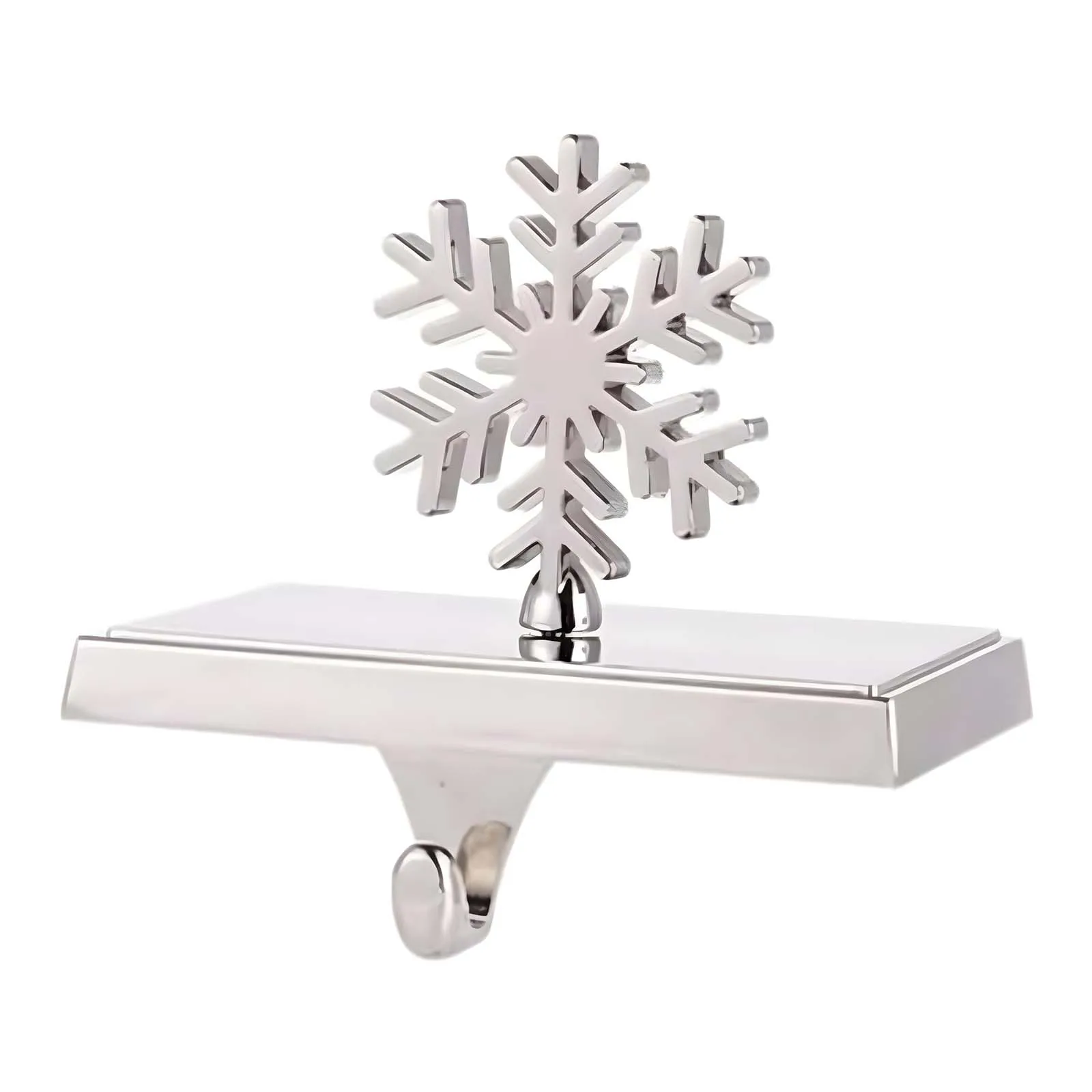 

Mantel Shelf Christmas Stocking Holders Heavy Duty Silver Metal Mantel Hooks with Non-Slip Pads Stainless Steel 4 Styles