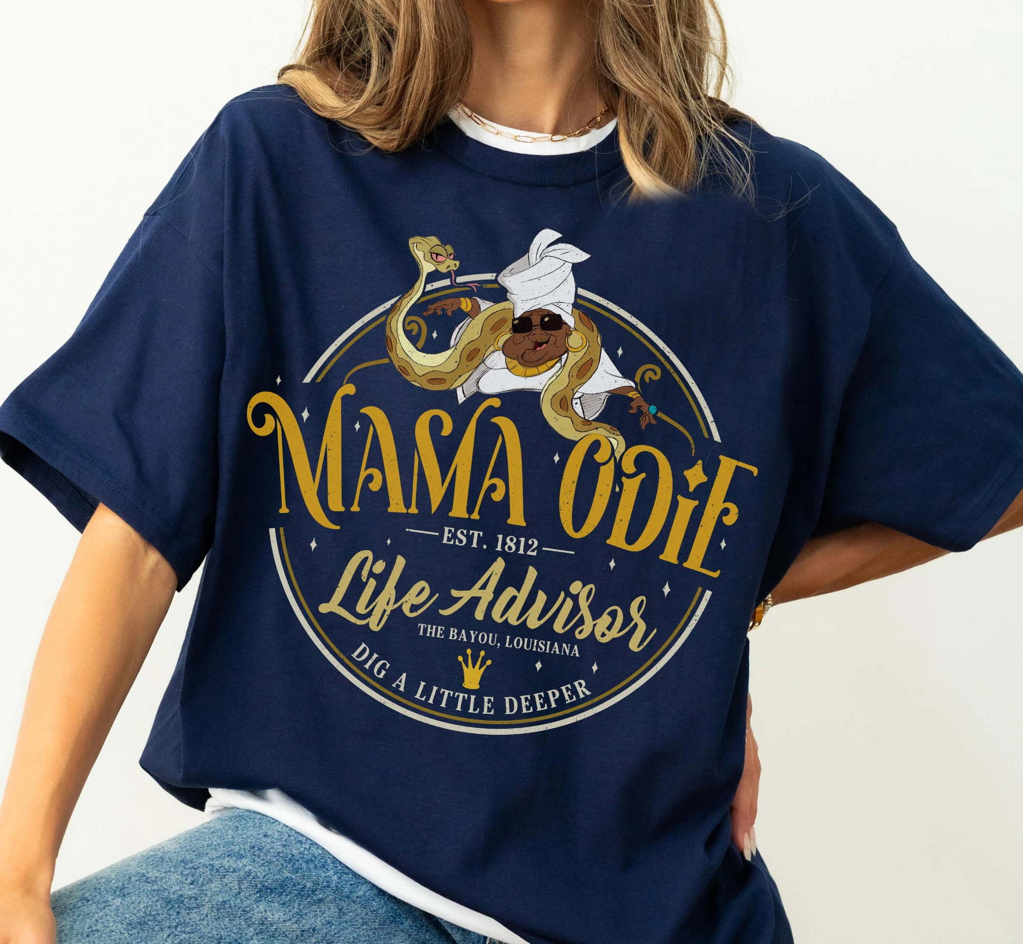 Kaos Disney Funny Mama Odie Life Advisor, Kaos The Princess and The Frog Disney Animal Kingdom Theme Park, Perjalanan ke Disneyland