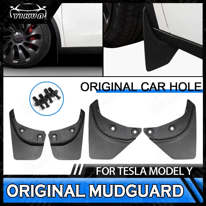 

Car Front Rear Mudflaps Mud Flaps Original Model Replacement Splash Guards Protector Fende ABS For Tesla Model Y 2020-2021